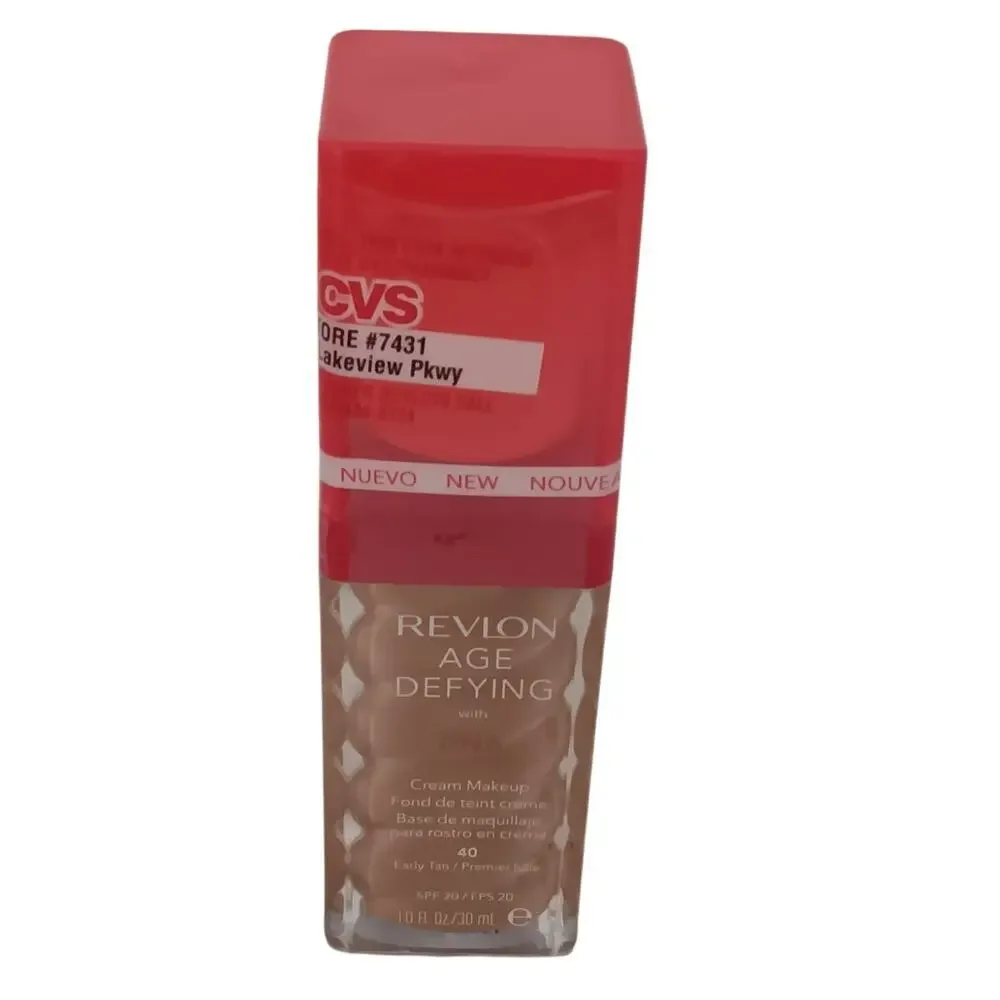 Revlon Age Defying with DNA Cream Makeup Foundation 1.0 oz. #40 Early Tan SPF 20